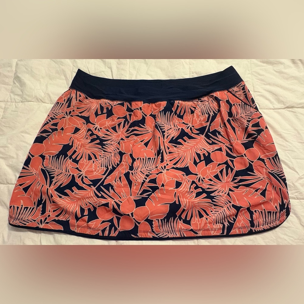 Lands’ End Quick Dry Elastic Waist Active Board Skort Swim Skirt 24W - Picture 2 of 5